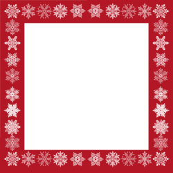 Snowflakes on red border, CD jacket cover for Christmas personalized song