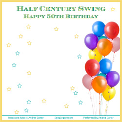 CD cover for original 50th birthday song for a man