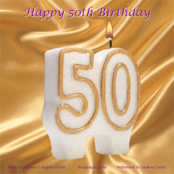 CD cover for original 50th birthday song for a woman