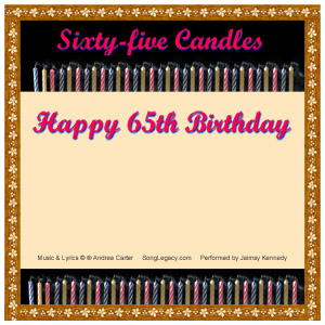CD cover for original Sixty-fifth birthday song for a man
