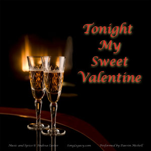 CD cover for original romantic valentine song Tonight My Sweet Valentine, by Andrea Carter